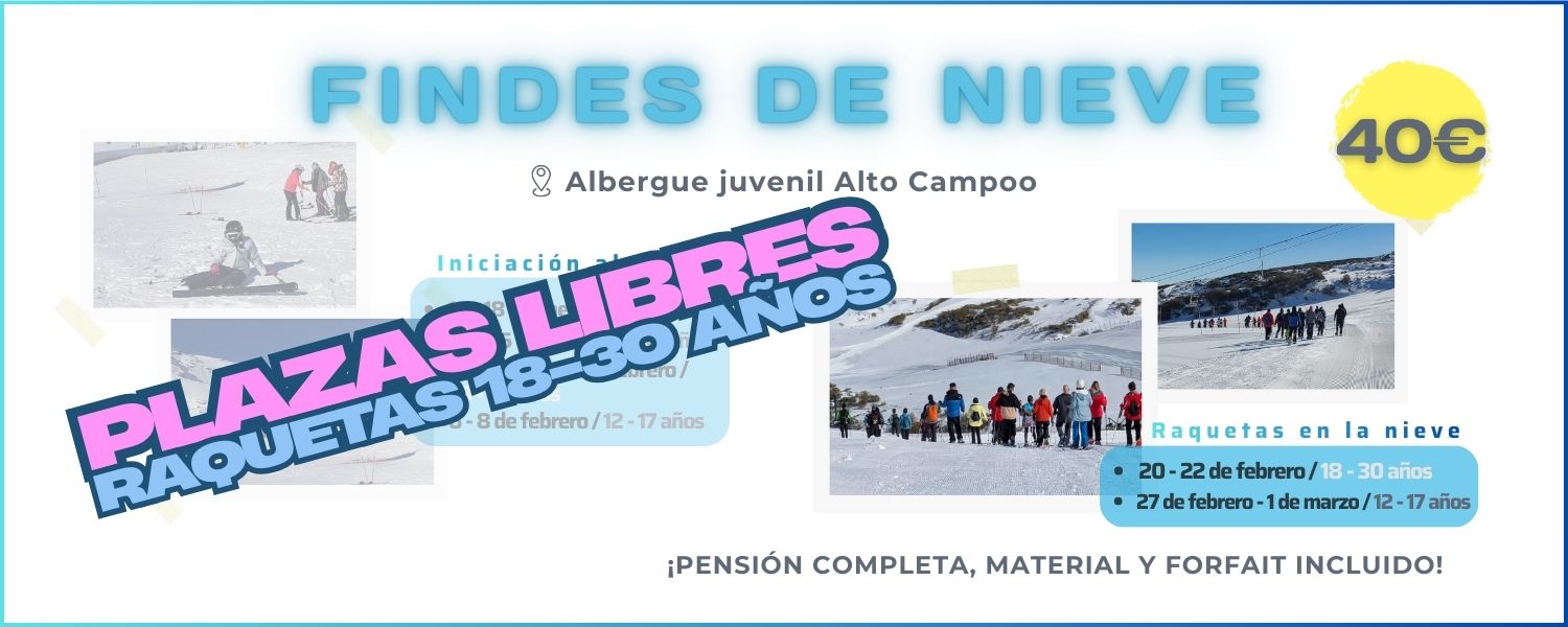 raquetas en la nieve plazas libres 18-30